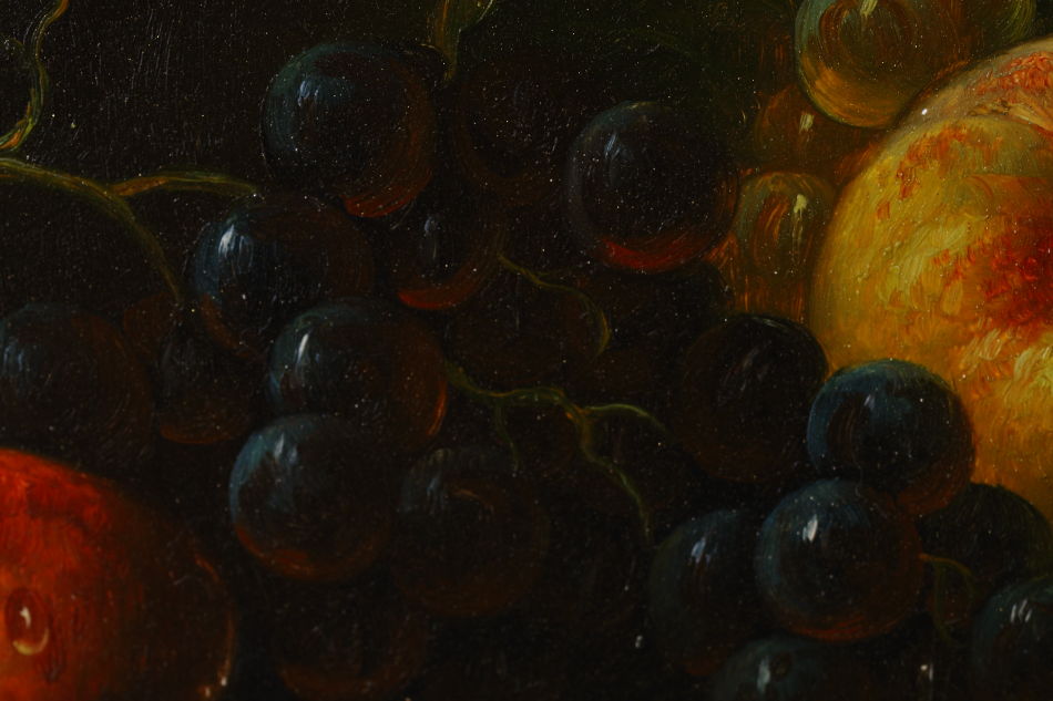 Fruit on a Ledge / Oil Painting 