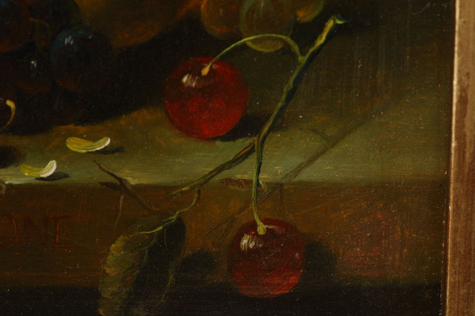 Fruit on a Ledge / Oil Painting 