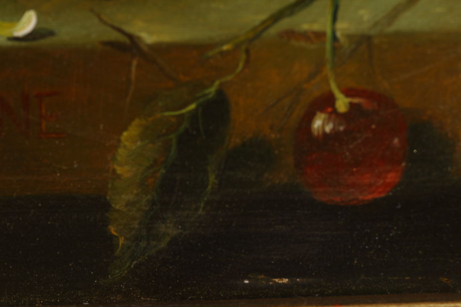 Fruit on a Ledge / Oil Painting 