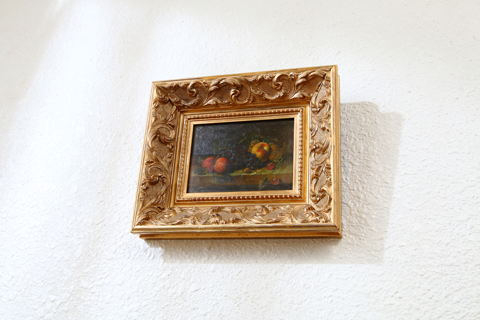 Fruit on a Ledge / Oil Painting 