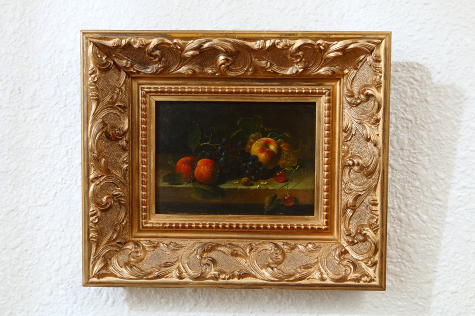 Fruit on a Ledge / Oil Painting 