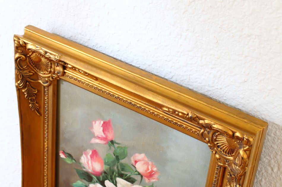 Still Life with pink Roses / oil painting