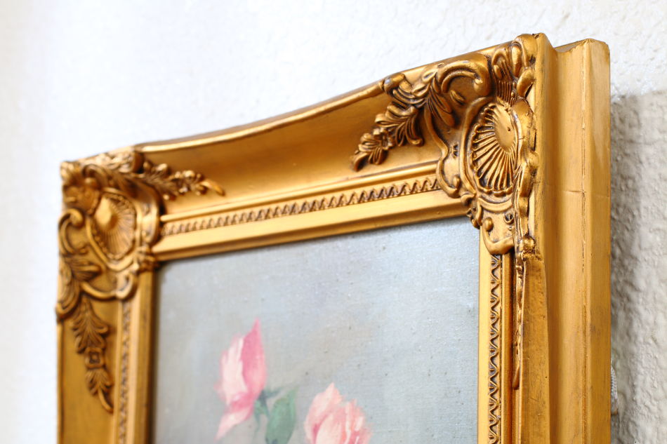 Still Life with pink Roses / oil painting