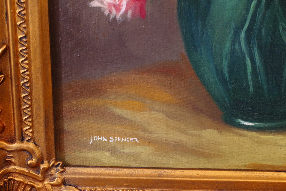 Still Life with pink Roses / oil painting