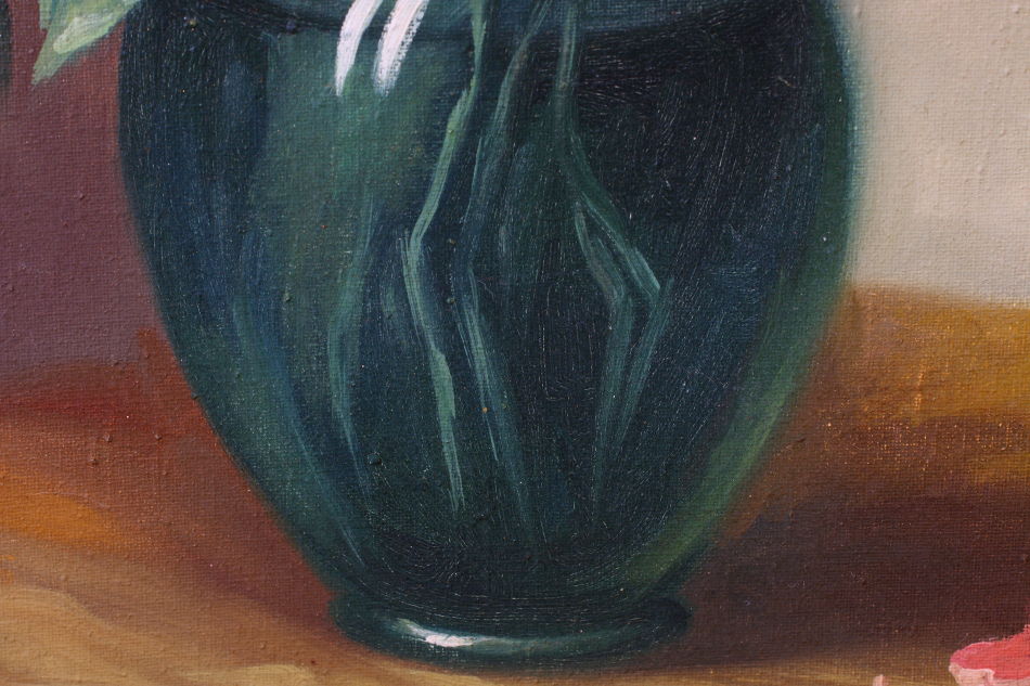 Still Life with pink Roses / oil painting