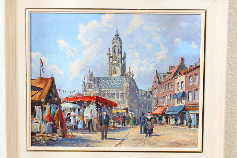 Market Day at MIDDELBURG / oil painting
