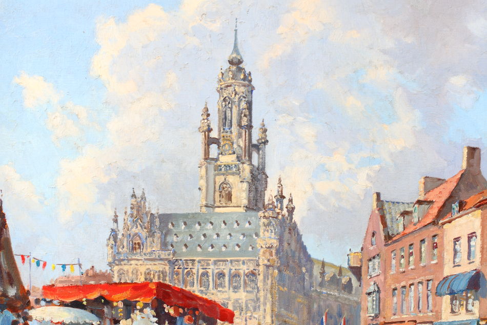 Market Day at MIDDELBURG / oil painting