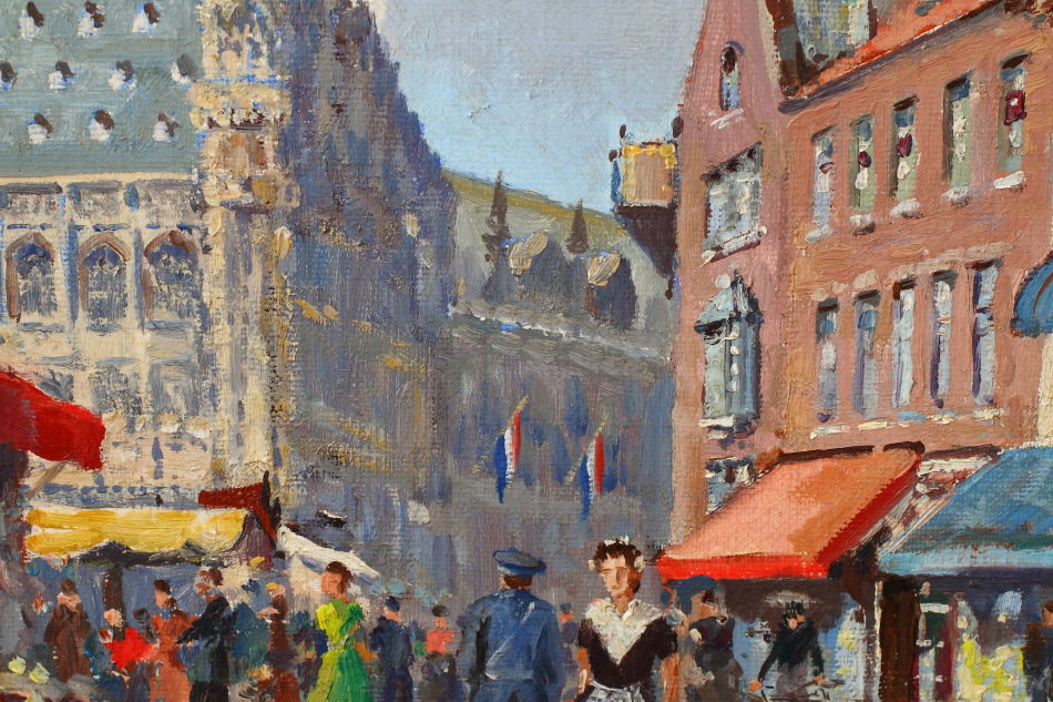 Market Day at MIDDELBURG / oil painting