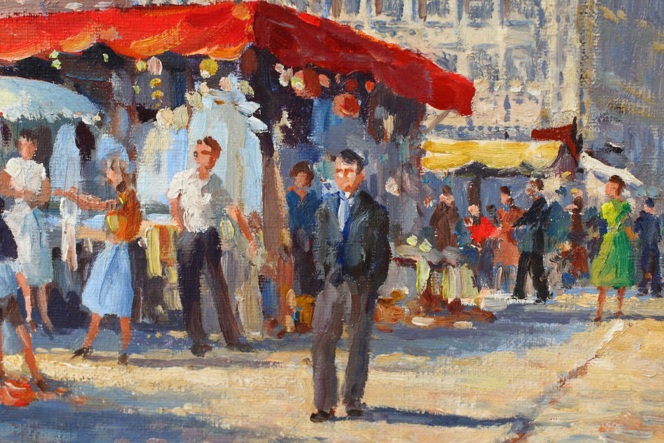 Market Day at MIDDELBURG / oil painting