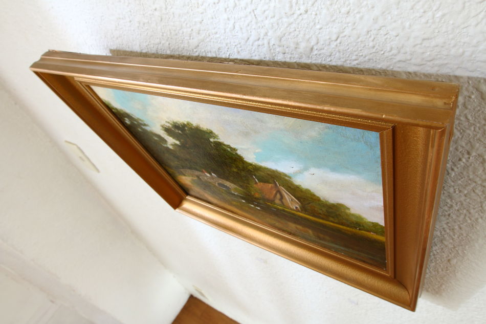 IRISH MAIDENS ON A BRIDGE Nr.TRALEE / oil painting