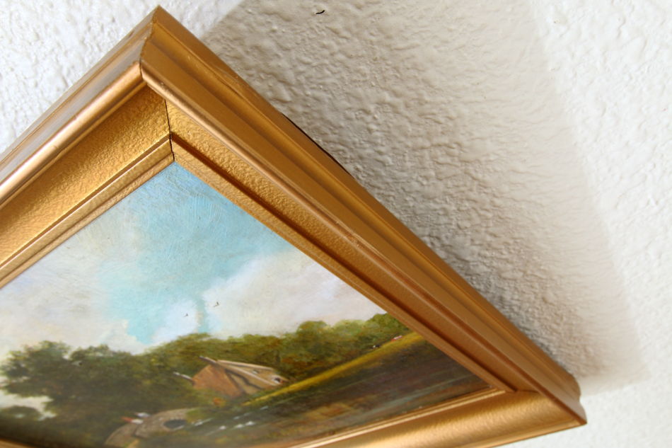IRISH MAIDENS ON A BRIDGE Nr.TRALEE / oil painting