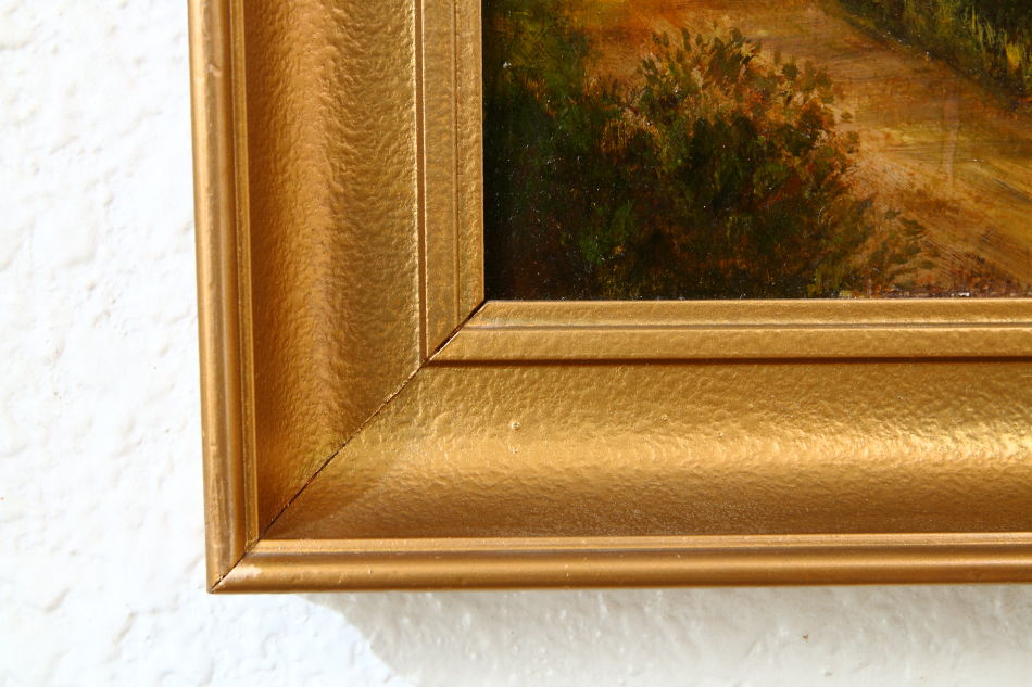 IRISH MAIDENS ON A BRIDGE Nr.TRALEE / oil painting