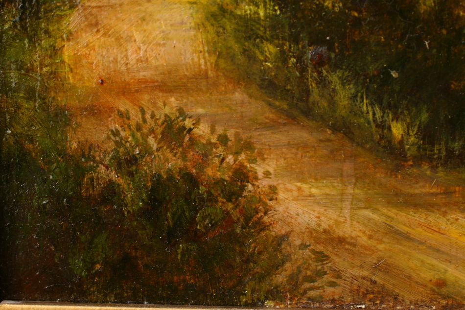 IRISH MAIDENS ON A BRIDGE Nr.TRALEE / oil painting