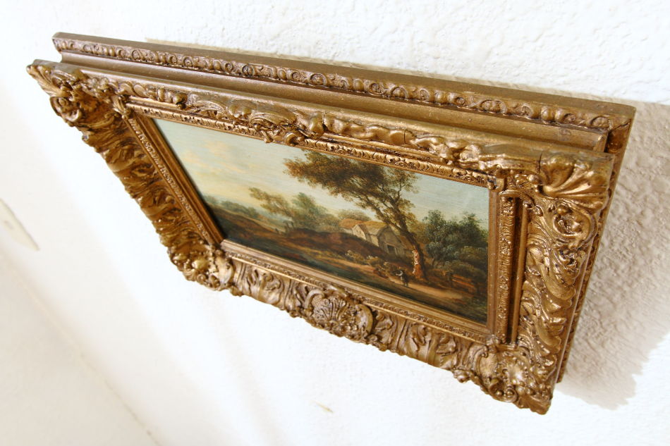 Landscape with figures/ oil painting