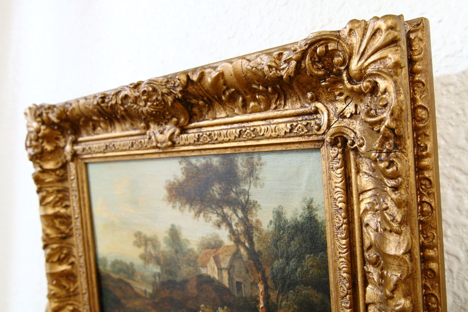 Landscape with figures/ oil painting