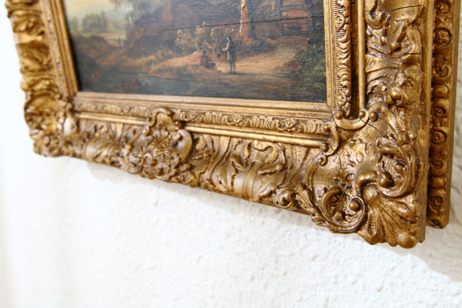 Landscape with figures/ oil painting