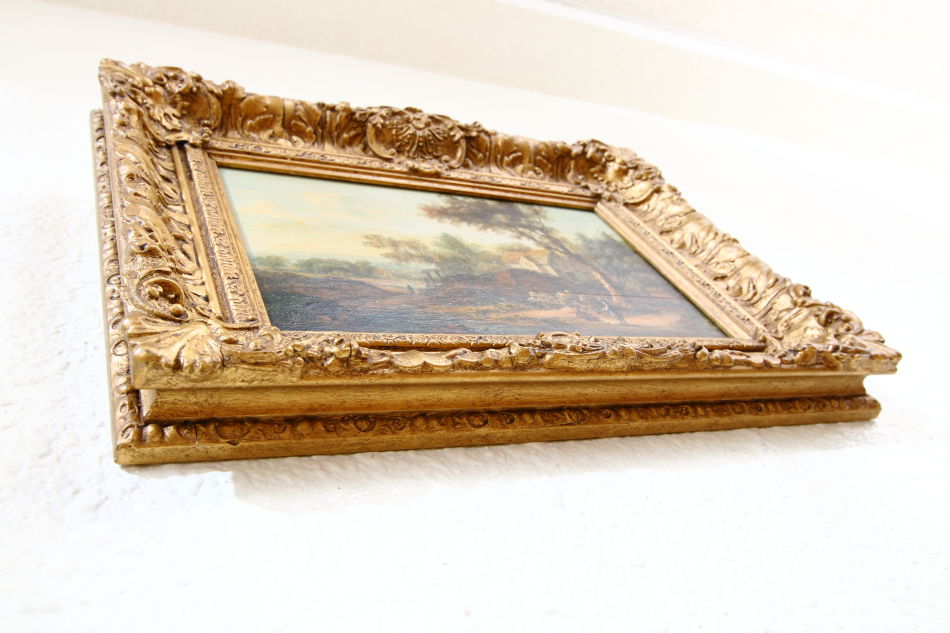 Landscape with figures/ oil painting