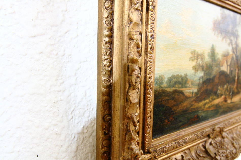 Landscape with figures/ oil painting