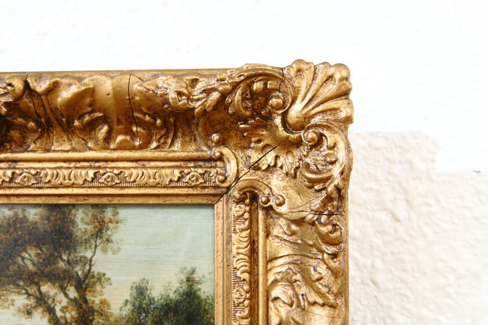 Landscape with figures/ oil painting