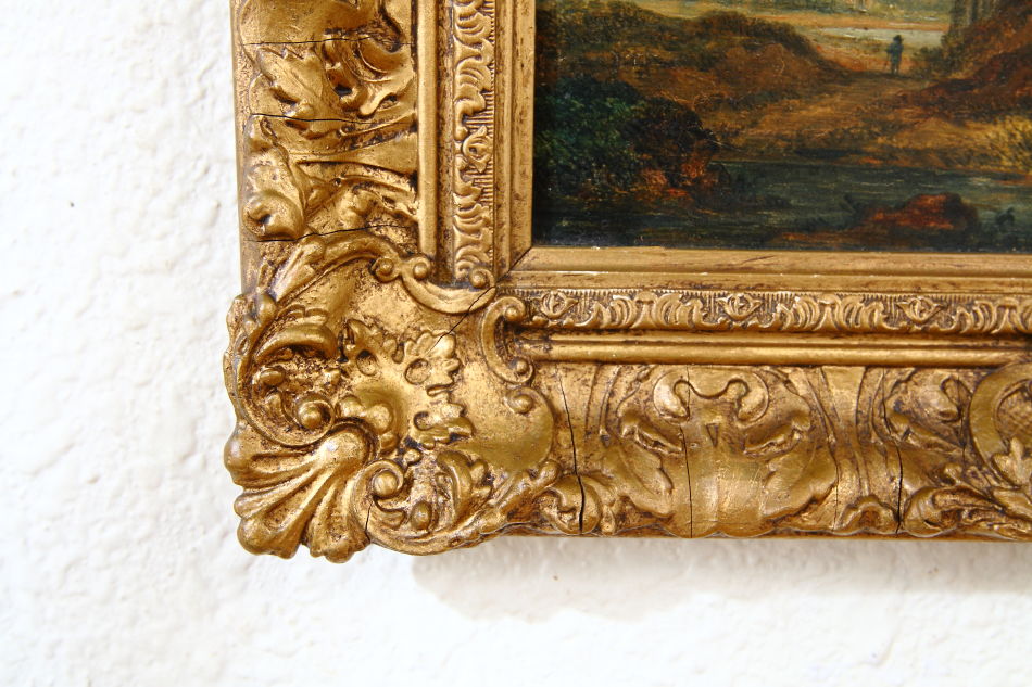 Landscape with figures/ oil painting