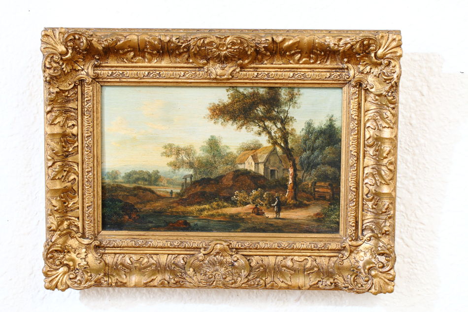 Landscape with figures/ oil painting