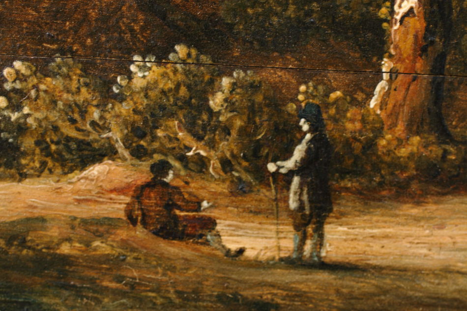 Landscape with figures/ oil painting