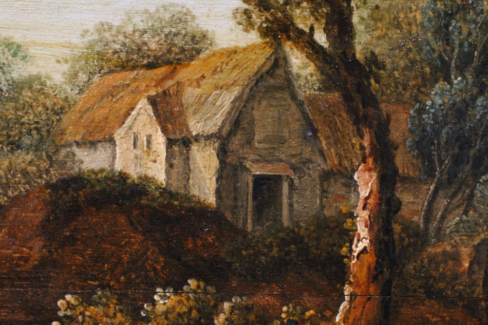 Landscape with figures/ oil painting