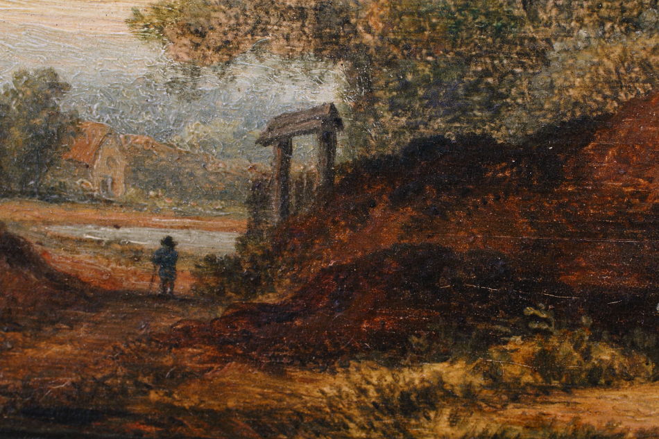 Landscape with figures/ oil painting