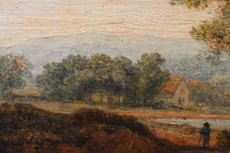 Landscape with figures/ oil painting
