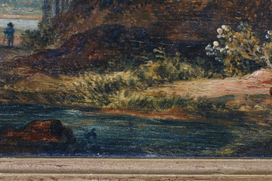 Landscape with figures/ oil painting