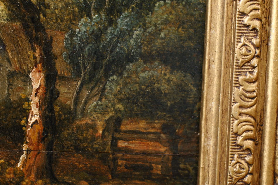 Landscape with figures/ oil painting
