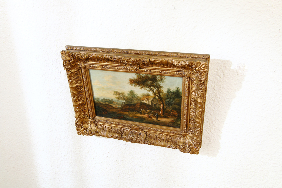 Landscape with figures/ oil painting