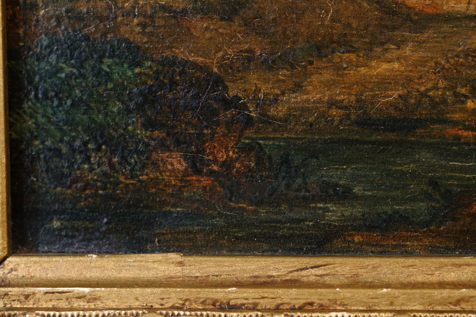 Landscape with figures/ oil painting