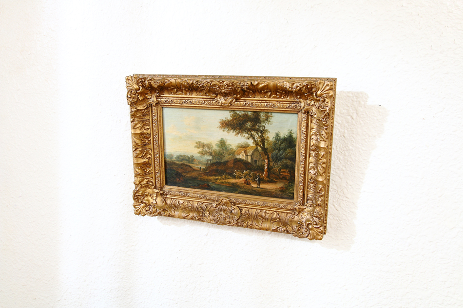 Landscape with figures/ oil painting