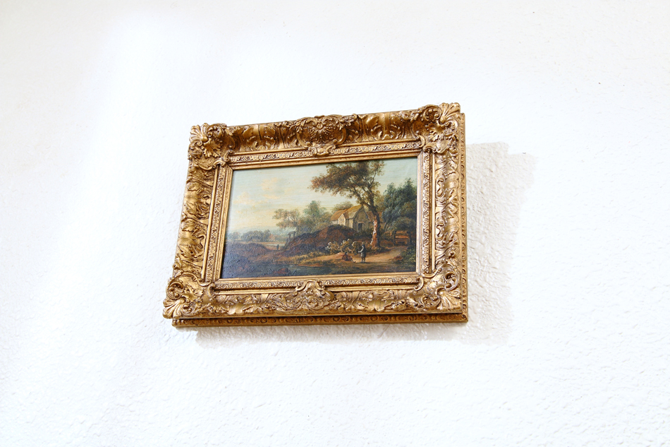 Landscape with figures/ oil painting
