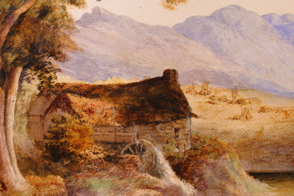 Ben Nevis in Scottish highlands / Water Colour 