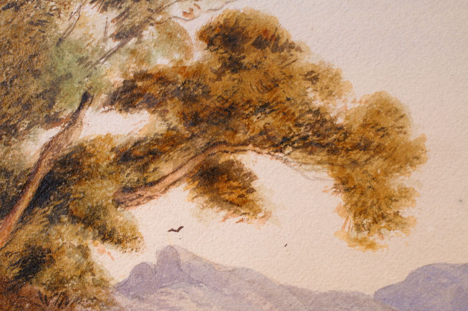 Ben Nevis in Scottish highlands / Water Colour 