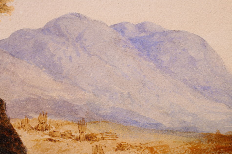 Ben Nevis in Scottish highlands / Water Colour 
