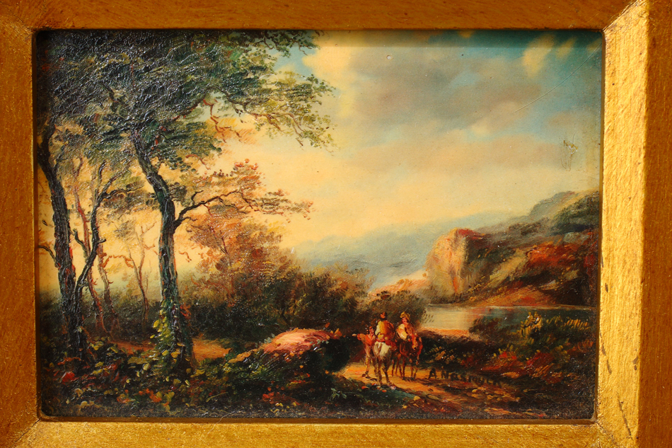 Highland Landscape with Figures / Art Print