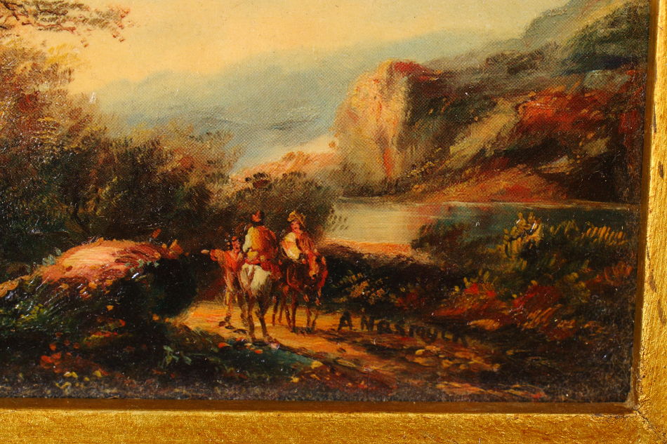 Highland Landscape with Figures / Art Print