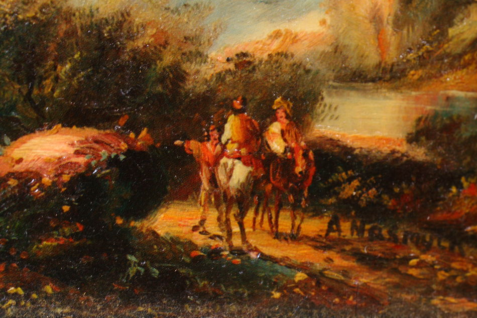 Highland Landscape with Figures / Art Print