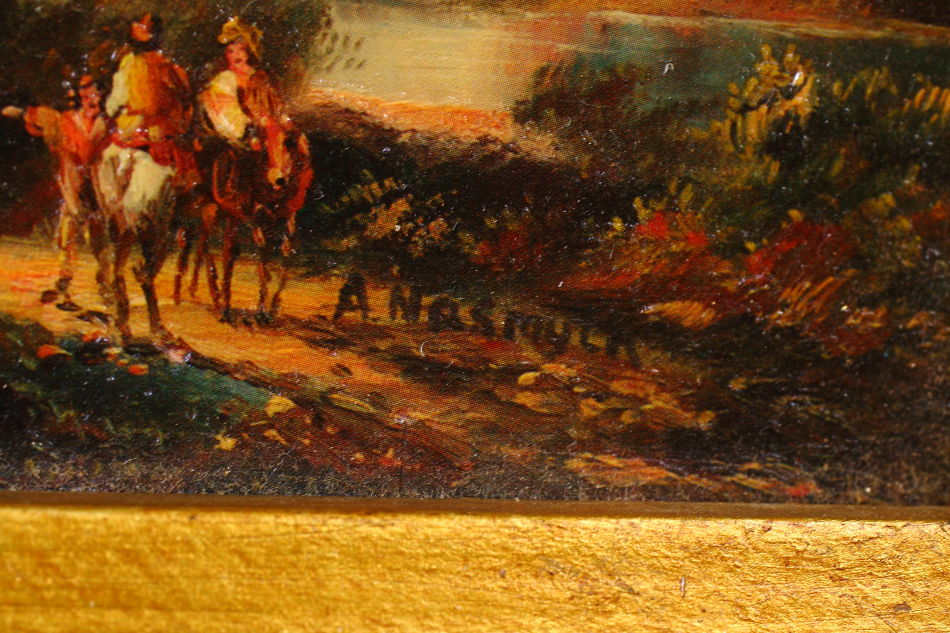 Highland Landscape with Figures / Art Print