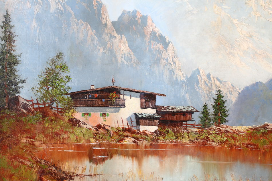 The Bavarian Alps / Oil Painting