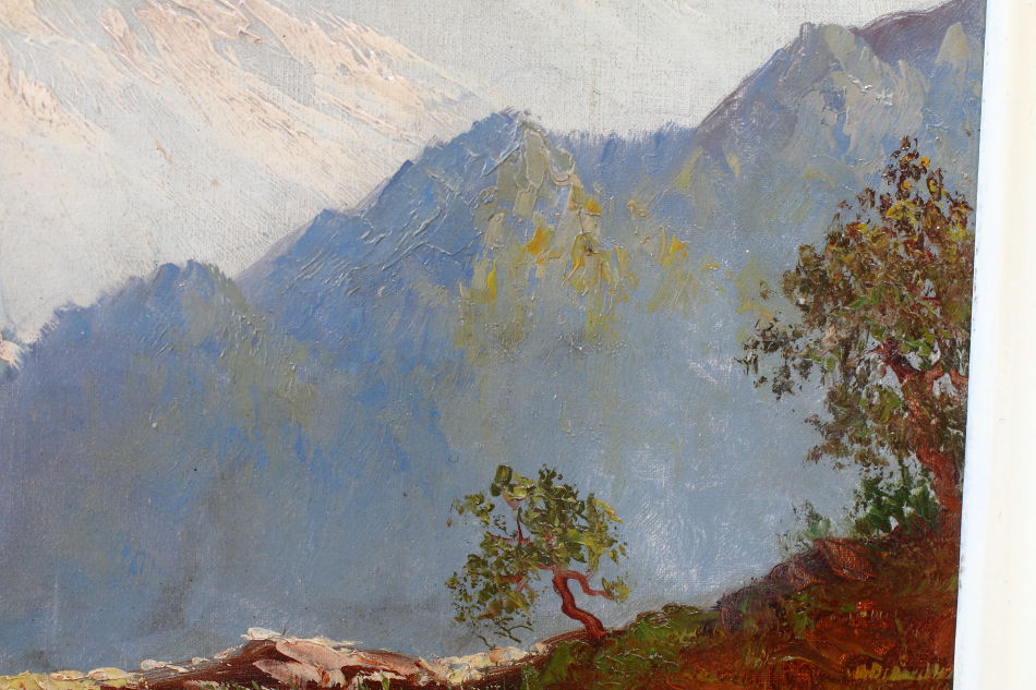The Bavarian Alps / Oil Painting