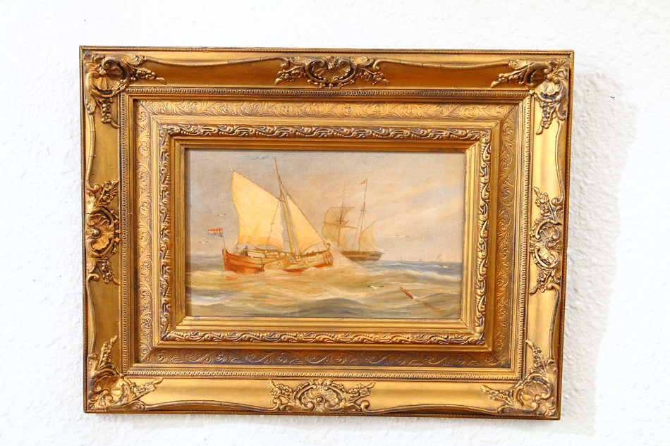 Shipping off Ramsgate / Oil Painting