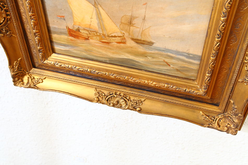 Shipping off Ramsgate / Oil Painting