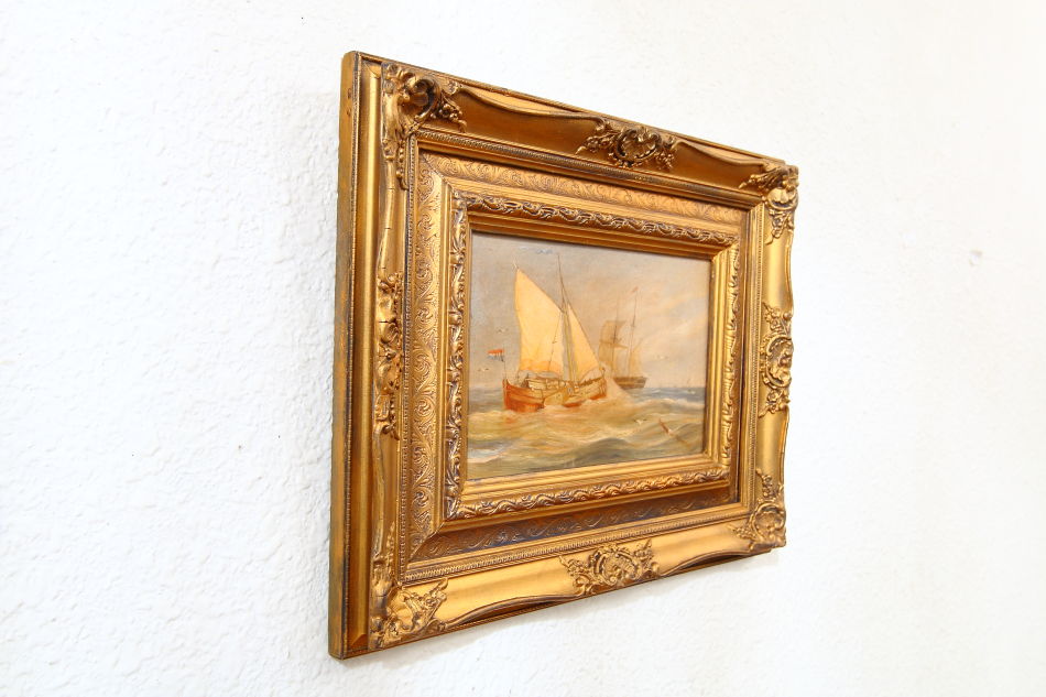 Shipping off Ramsgate / Oil Painting