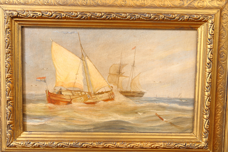 Shipping off Ramsgate / Oil Painting