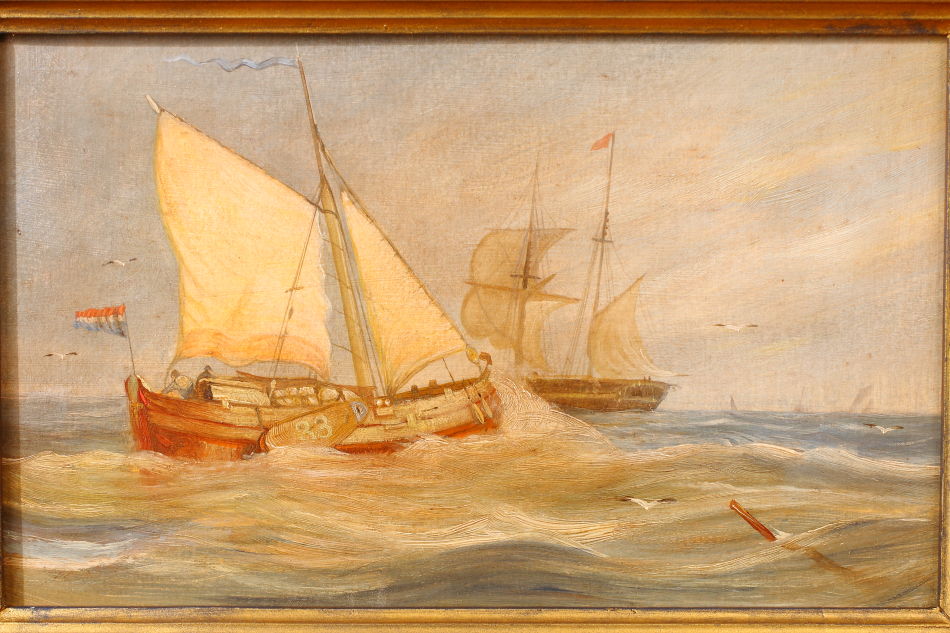 Shipping off Ramsgate / Oil Painting