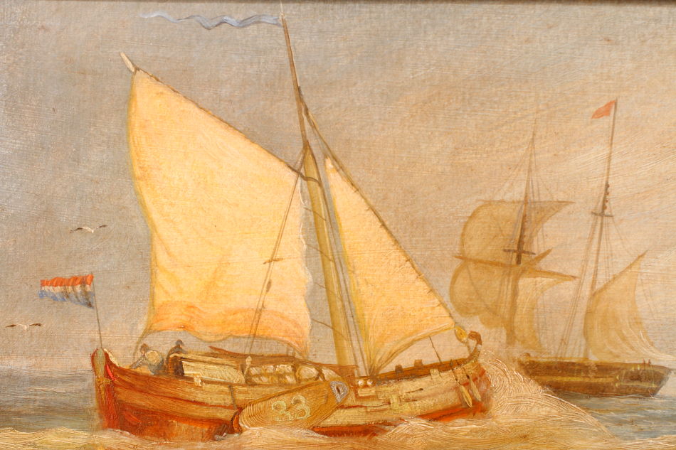 Shipping off Ramsgate / Oil Painting